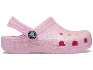 Crocs Crocband Παιδικά Σαμπό Ροζ Glitter – ΡΟΖ